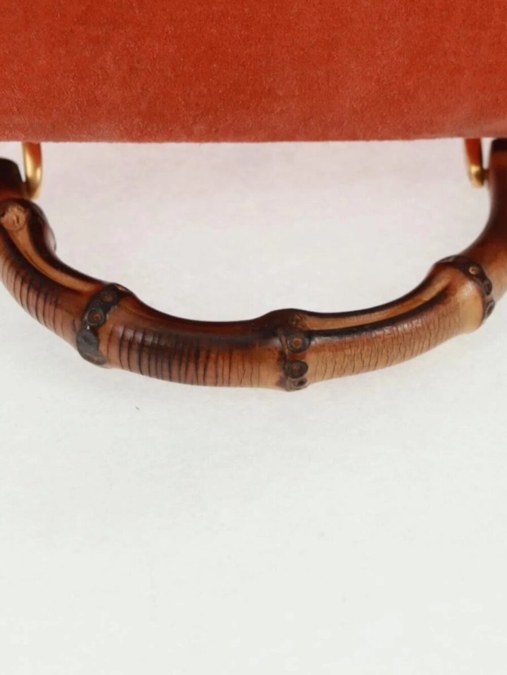 GUCCI Bamboo Backpack Suede Orange Gold 003 58 0030 Auth 159296 - Picture 16 of 16